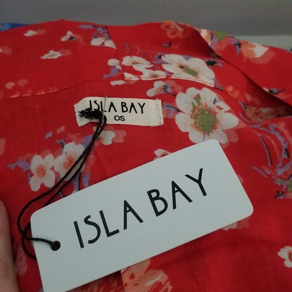 Isla Bay Enchanted Forest Short Kimono Sahara O/S NWT Similar to Spell SD - Picture 5 of 6